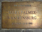 PALMER Mary, VAN RENSBURG 1925-1980