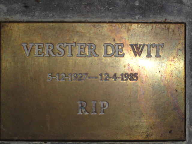 WIT Verster, de 1927-1985