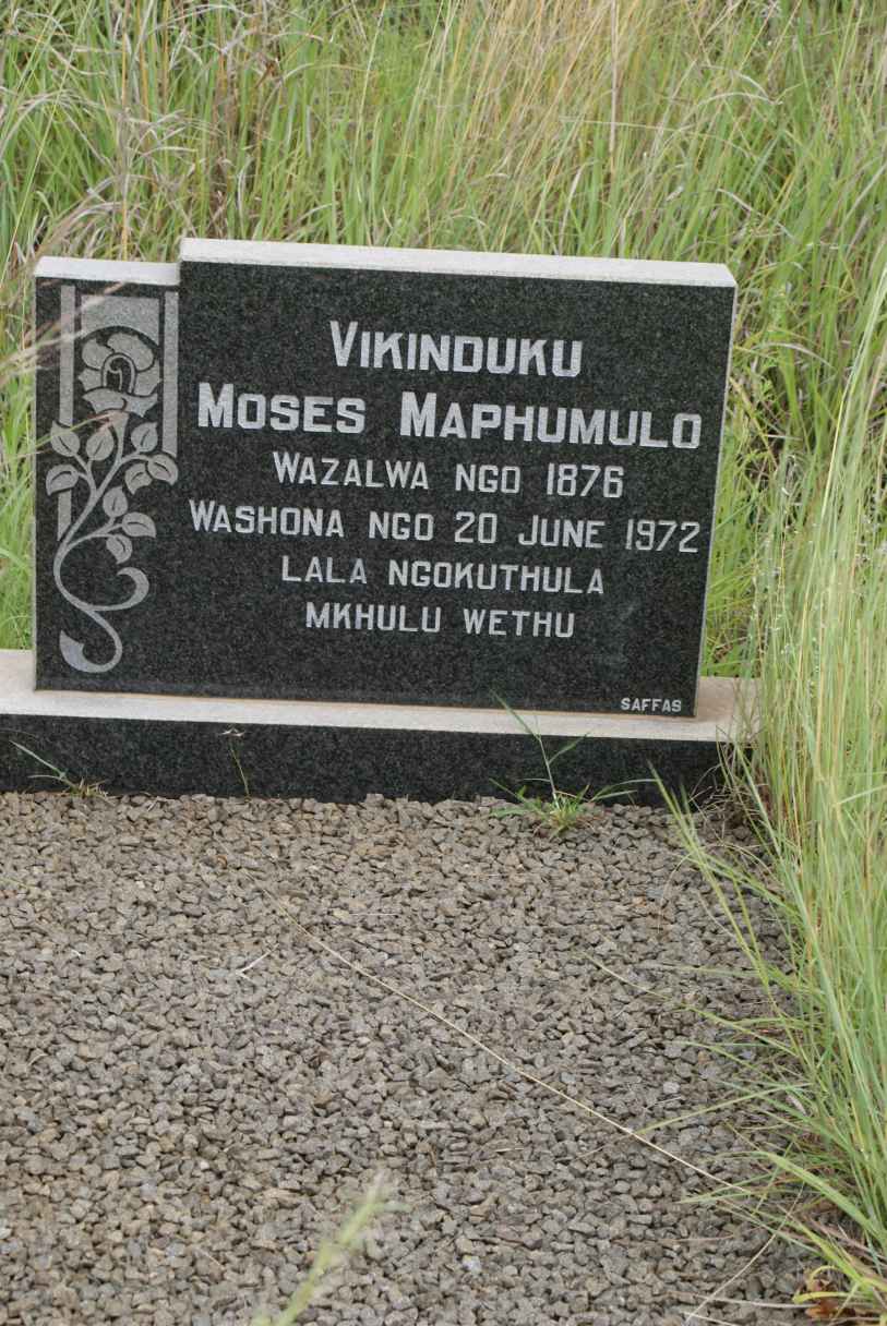 MAPHUMULO Vikinduku Moses 1876-1972