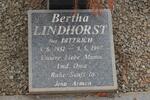 LINDHORST Bertha nee DITTRICH 1932-1997