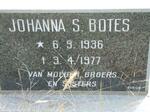 BOTES Johanna S. 1936-1977