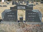 BOTHA Antonie C. 1912-1977 & Aletta P. 1914-1994