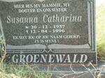 GROENEWALD Susanna Catharina 1957-1996