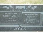 JONCK Christiaan J. -1972 & Anna M. TERBLANCHE 1901-1972
