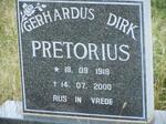 PRETORIUS Gerhardus Dirk 1918-2000