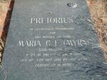 PRETORIUS Maria C.E. nee HENDRIKSE 1911-1989