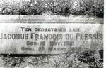 PLESSIS Jacobus Francois, du 1881-1931