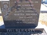 PLESSIS Martha Johanna, du nee DU PREEZ 1905-1984