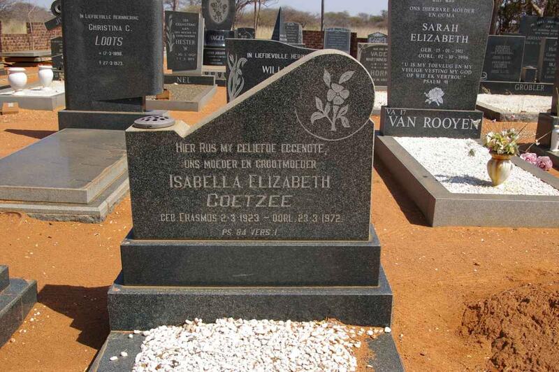 COETZEE Isabella Elizabeth 1923-1972