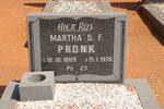 PRONK Martha S.F. 1889-1976