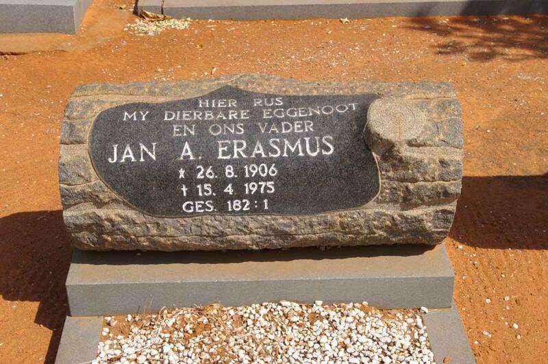 ERASMUS Jan A. 1906-1975