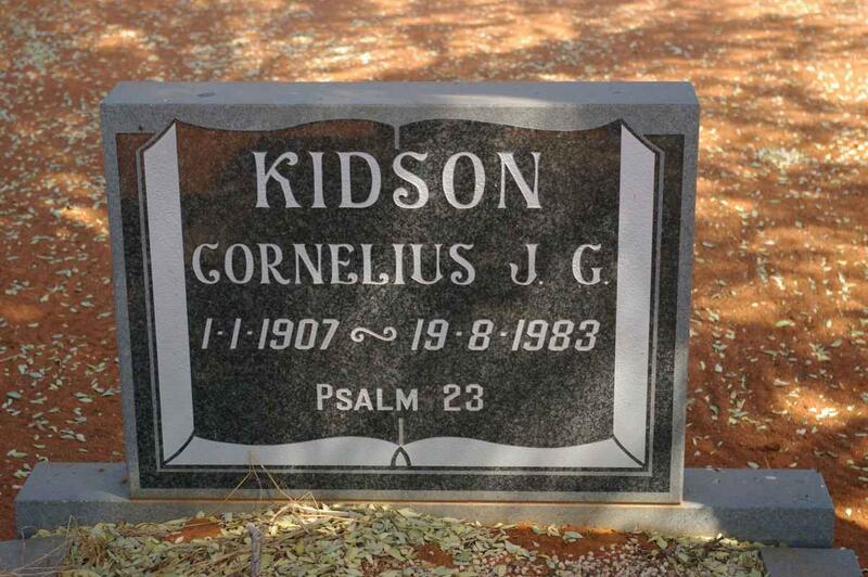 KIDSON Cornelius J.G. 1907-1983