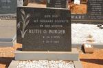 BURGER Ruth O. 1953-1980