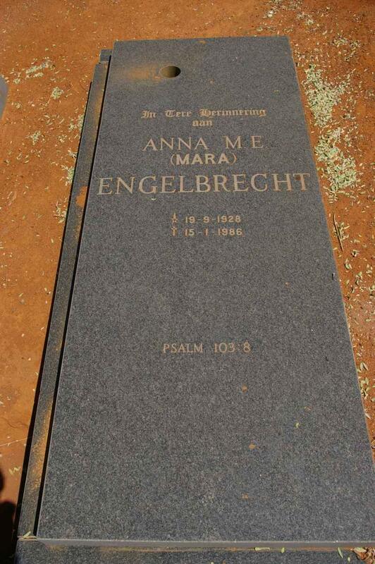 ENGELBRECHT Anna M.E. 1928-1986