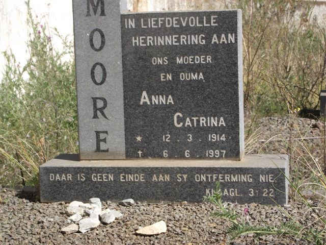 MOORE Anna Catrina 1914-1997