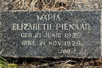 PIENAAR Maria Elizabeth 1929-1929