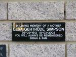 SIMPSON Elsa Gertrude 1912-2003