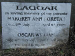 LAGGAR Oscar William -2004 & Margret Ann -1967