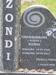 ZONDI Thembinkosi 1968-2001