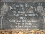 PHEBY Elizabeth Winifred -1962