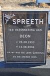 SPREETH Deon 1953-2006
