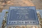 MERWE Charlotte Margaretha, van der 1915-1989