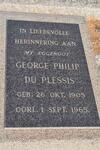 PLESSIS George Philip, du 1905-1965