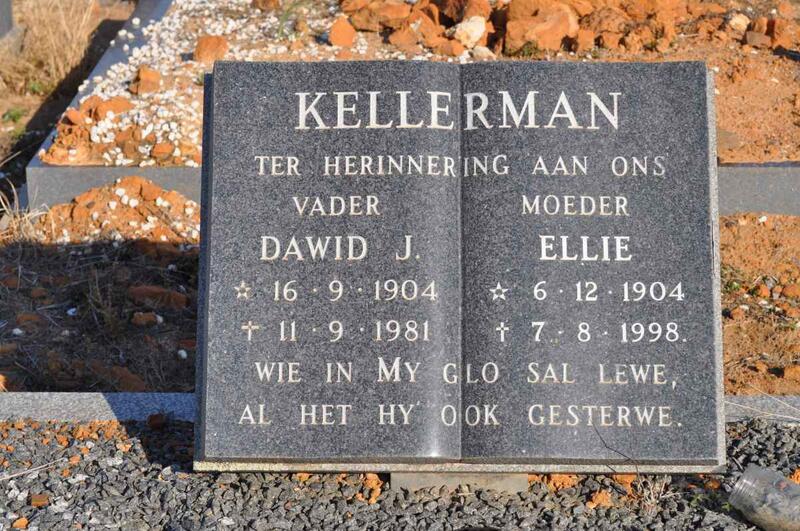 KELLERMAN Dawid J. 1904-1981 & Ellie 1904-1998
