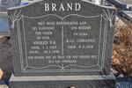 BRAND Andries F.H. 1925-1996 & A.J.C. 1928-
