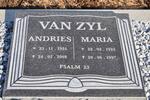 ZYL Andries, van 1925-2008 & Maria 1925-1997