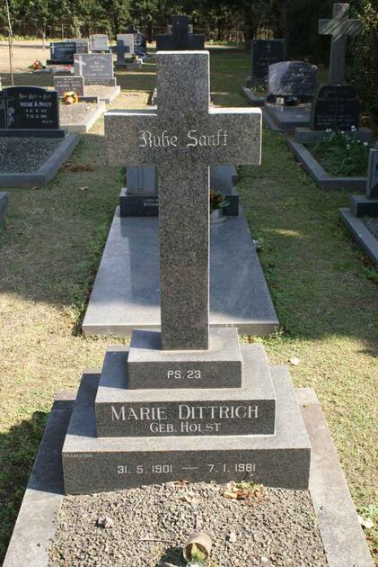 DITTRICH Marie nee HOLST 1901-1981