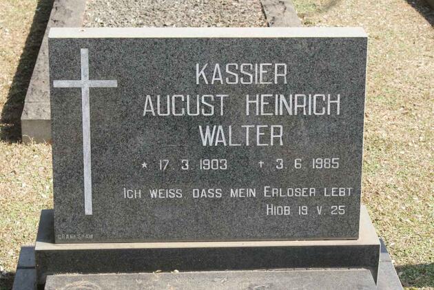 KASSIER August Heinrich Walter 1903-1985