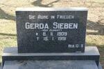 SIEBEN Gerda nee SCHMIDT 1909-1991