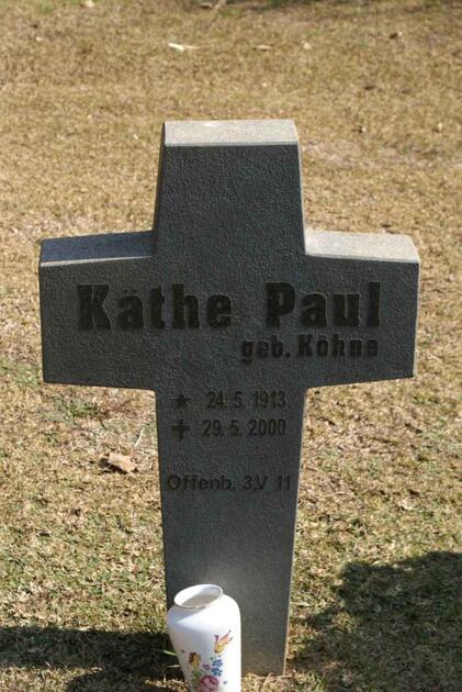 PAUL Kathe nee KOHNE 1913-2000