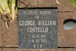 COSTELLO George William 1927-2003