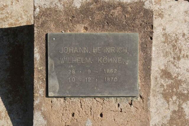 KOHNE Johann Heinrich Wilhelm 1862-1870