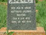 BOOYENS Matthys Jacobus 1873-1946