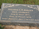BURGER Susanna C.M. nee JOUBERT 1877-1936