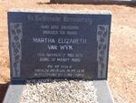 WYK Martha Elizabeth, van nee VENTER 1871-1965