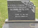 PIETERS Salomina M. neé STEYN 1888-1977