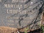 LIEBENBERG Barend F. 1866-195? & Martha C.J. VAN VUUREN 1878-19?9