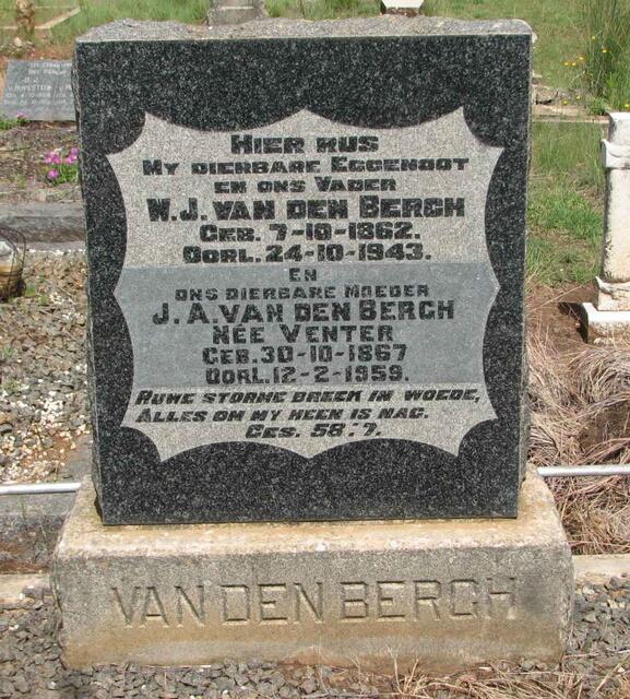 BERG W.J., van den 1862-1943 & J.A. VENTER 1867-1959