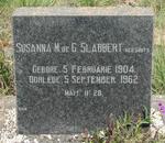 SLABBERT Susanna M. de G. nee SMUTS 1904-1962