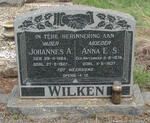 WILKEN Johannes A. 1864-1927 & Anna E.S. KRITZINGER 1874-1937