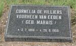 VILLIERS Cornelia, de previously VAN EEDEN nee MARAIS 1866-1950