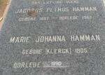 HAMMAN Jacobus Petrus 1897-1962 & Marie Johanna KLERCK 1905-1990