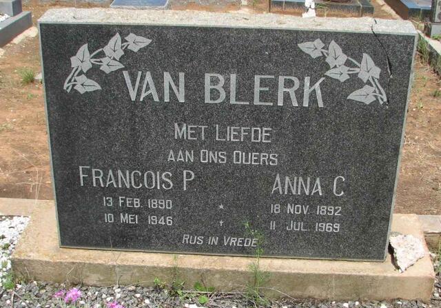 BLERK Francois P., van 1890-1946 & Anna C. 1892-1969