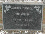 NIEKERK Jacobus Lodewikus, van 1894-1955
