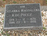 PREEZ Susanna Magdalena H., du 1878-1959