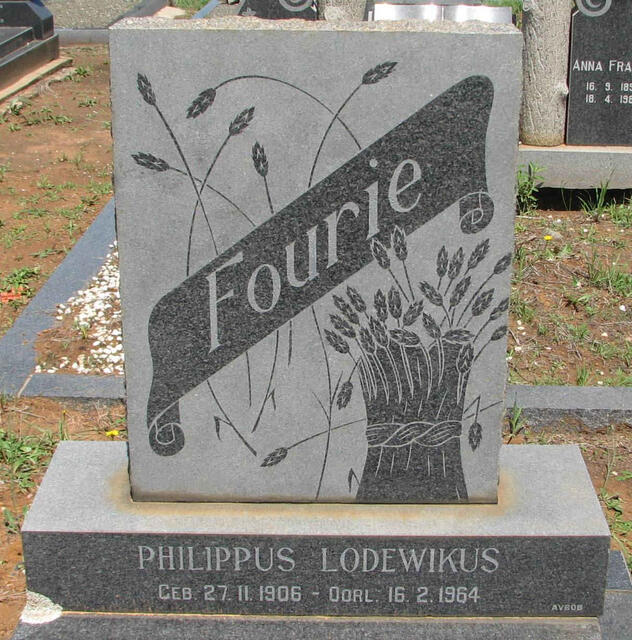FOURIE Philippus Lodewikus 1906-1964
